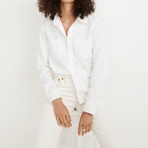 NEW Madewell Classic White Button-Up Shirt | XS